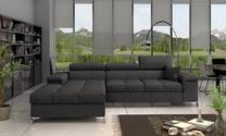 Kampinė sofa Ricardo Inari 96, pilka sp., kairinė, 205 x 280 cm x 90 cm
