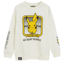 Kampsun, klassikaline, poistele Cool Club Pokemon LCB2722255, valge v., 140 cm