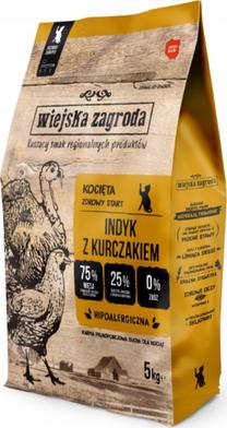 Sausā kaķu barība Wiejska Zagroda Country Farm Turkey with Chicken, vistas gaļa/tītara gaļa, 5 kg