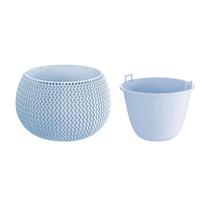 Puķu pods DKSP370-656U, plastmasa, Ø 37 cm, zila krās.