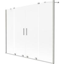 Dušas siena Mexen Velar Duo, 190 cm x 150 cm, caurspīdīga krās./matēta niķeļa krās./matēta faktūra