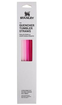 Daugkartinio naudojimo šiaudeliai Stanley Quencher H2.O FlowState, 30.5 cm, plastikas, rožinė sp., 4 vnt.