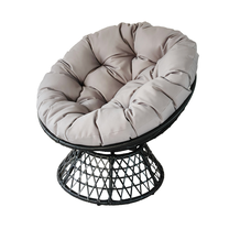 Lauko krėslas „Edenas”, juoda sp./pilka sp., 92 cm x 67 cm x 80 cm