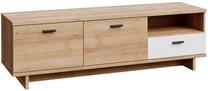 ТВ стол Forte, дубовый цв./белый цв., 149.6 см x 41.3 см x 47 см