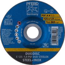 Pjovimo ir šlifavimo diskas Pferd E125-1,9 A46 P PSF DUO Steelox, 125 mm x 1.9 mm x 22.23 mm
