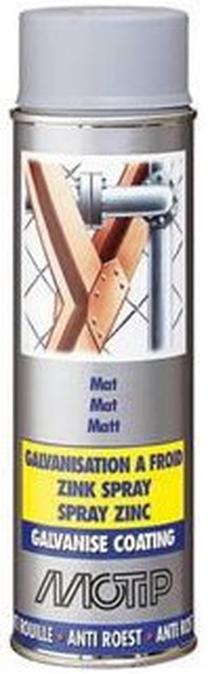 Auto krāsas Motip Zinc Spray, 500 l, cinka krās./pelēka krās.