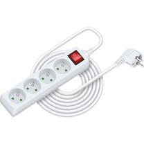 Buitinis ilgintuvas Retlux RPC 27, 3G1.0, 7 m, IP20, 4 lizdų, su jungikliu, balta sp.