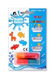 Vonios žaislų komplektas Bath Beans Wild Animals, įvairių spalvų
