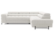 Kampinė sofa - lova Ferucce, balta sp., dešininė, 200 x 276 cm x 93 cm