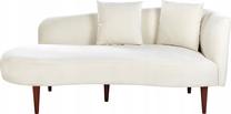 Kampinė sofa Beliani Chaumont, kreminė sp., dešininė, 168 x 66 cm x 75 cm