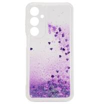 iLike Silikono Vandens Gliterio Atnugario Dangtelis Samsung Galaxy A15 4G (A155F) / A15 5G (A156B) Violetinė