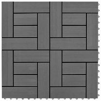 WPC terasų plytelė VLX WPC 41551, 30 cm x 30 cm, pilka sp., 11 vnt.
