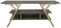 ТВ стол Kalune Design Minerva, золотой цв./темно-серый цв., 35 см x 120 см x 55 см
