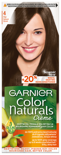 Kраска для волос Garnier Color Naturals Creme, natural brown цв., 4, 100 мл