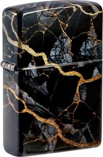 Žiebtuvėlis Zippo Fusion Marble 46255, aukso sp./juoda sp./pilka sp.