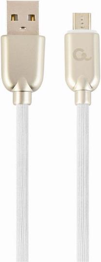 Vads Gembird USB To Micro USB Premium USB 2.0, Micro USB, 2 m, balta krās.