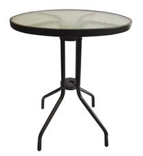 Lauko stalas, juodas, 600 cm x 600 cm x 700 cm