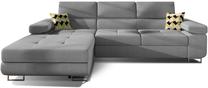 Kampinė sofa Armando Cover 87, Zigzag 60, pilka sp., kairinė, 280 x 205 cm x 90 cm