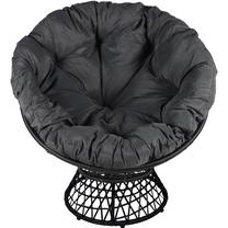 Õuetool Saska Garden 360 Degrees, must v./tumehall v., 79 cm x 96 cm x 75 cm