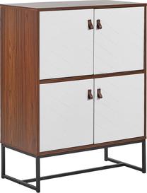 Komoda Beliani Nueva, balta sp./ruda sp., 100 cm x 76 cm x 39 cm