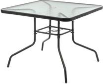 Lauko stalas Mirpol Jupiter, juoda sp., 90 cm x 90 cm x 72 cm