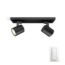 Šviestuvas lubų Philips Hue Runner Hue 915005403101, GU10, 2 x 5.5 W, juoda sp. / juoda sp.