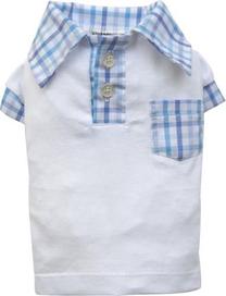 Marškinėliai šuniui DoggyDolly Polo DD-T568-M, mėlyna sp./balta sp., M