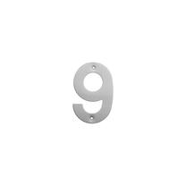 Uksenumber "9" Haushalt SS-9, 14.4 cm x 9.6 cm, roostevaba teras, roostevaba teras v.