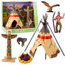 Figūrėlių rinkinys, su priedais Lean Toys Primitive Indians, įvairių spalvų