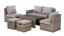 Lauko baldų komplektas 4Living Rivazza, rusvai gelsva sp., 6 vietų