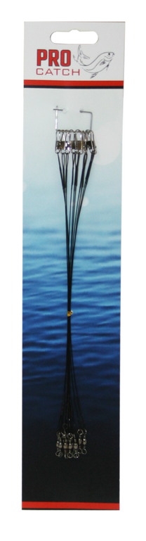 Pavadėlis žvejybai PRO Catch Leashes, 20 cm, juoda sp., 10 vnt.
