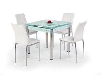 Stalas išskleidžiamas Kent, balta sp., 80 - 130 cm x 80 cm x 76 cm