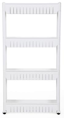 Lentyna su ratukais Songmics Kitchen Storage, balta sp., 54.5 cm x 12.7 cm x 102.5 cm