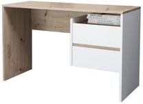 Rašomasis stalas Paco PC-03, balta/smėlio ruda