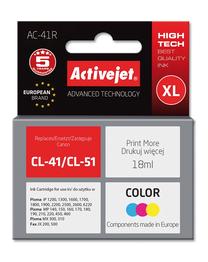 Rašalinio spausdintuvo kasetė ActiveJet Premium CL-41, mėlyna sp./raudona sp./geltona sp., 18 ml