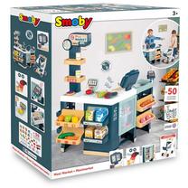 Набор для ролевых игр, кассовый аппарат и тележка магазина Smoby Maxi-Supermarket 2023, темно-бирюзовый цв.
