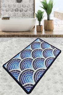 Vonios grindų kilimėlis Foutastic Azul 359CHL5177, balta sp./mėlyna sp./tamsiai mėlyna sp., 120 cm x 70 cm