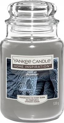 Žvakė, aromatinė Yankee Candle Home Inspiration Cosy Up, 90 - 120 h, 538 g, pilka sp.
