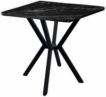 Valgomojo stalas Kalune Design Elma 70, juoda sp., 70 cm x 70 cm x 74 cm