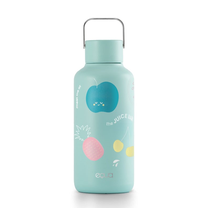 Ūdens pudele EQUA JUICE BAR, daudzkrāsaina/gaiši zila krās., nerūsējošais tērauds/silikons, 0.6 l