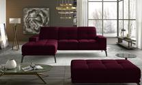 Baldų komplektas Torrense & Pouf Left Mat Velvet 68, vidaus, tamsiai violetinė sp.