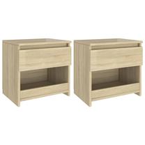 Naktinis staliukas VLX Sonoma Oak, medžio sp., 39 cm x 30 cm x 40 cm