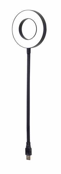 Lampa Gembird NL-LEDRING-01, balta krās./melna krās.