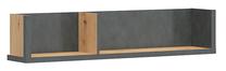Sieninė lentyna Weston S483-SFW/120-DASN/MTA, ąžuolo sp./pilka sp., 25 cm x 22 cm x 120 cm
