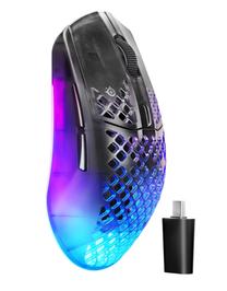 Belaidė žaidimų pelė Steelseries Aerox 3 Wireless Gen 2 Shadow, 2.4 ghz / bluetooth / usb, juoda sp.