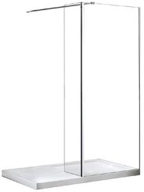 Dušo sienelė Besco Aveo Due, 30 cm x 195 cm x 30 cm, skaidri sp./grūdintas
