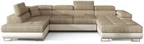 Kampinė sofa Rodrigo Berlin 03, Soft 33, šviesiai ruda sp., kairinė, 202 x 345 cm x 90 cm
