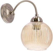 Lampa sienas Candellux Lighting Medina 21-48547, E27, 1 x 60 W, dzintara krās. / niķeļa krās.