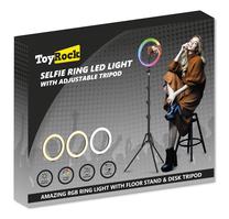 Žiedinė lempa su telefono laikikliu Toyrock Selfie Ring Led Light 26 Cm