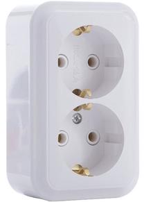 Розетка Okko Vika PA16-261 51369682, c заземлением, белый цв.